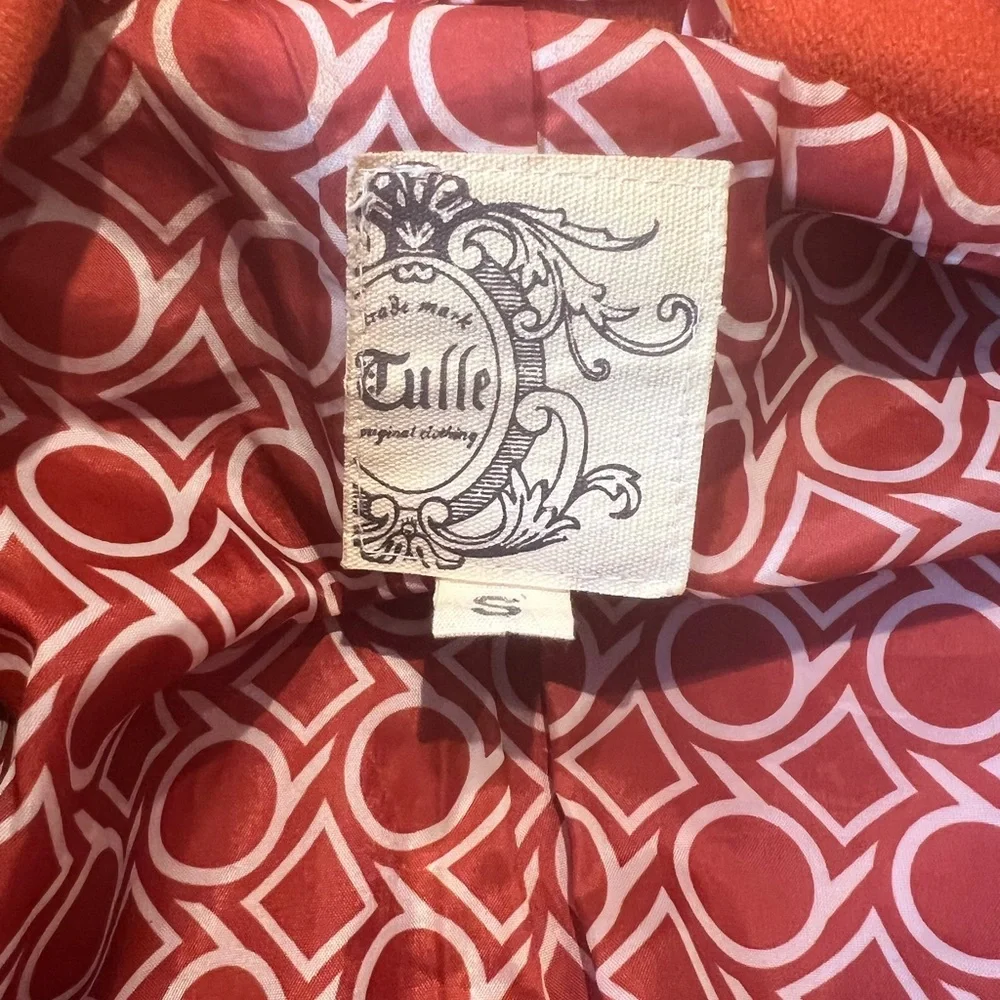 Anthropologie Ruffled Peacoat - Tulle Brand - Women’s Size S - Picture 7 of 9